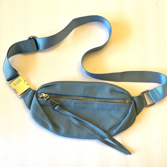 Women's Aimee Kestenberg Milan Blue Leather Bum Bag - NWOT - Picture 1 of 6